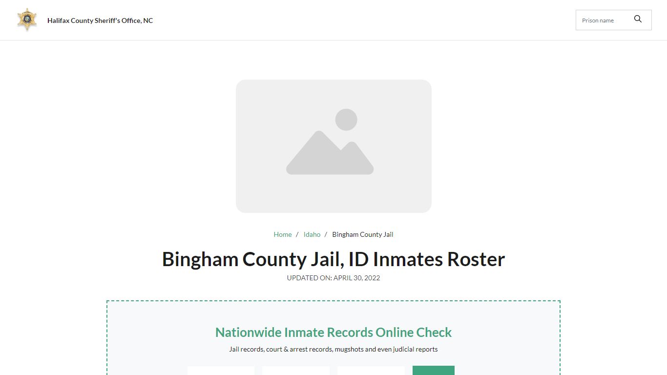 Bingham County Jail, ID Jail Roster, Name Search